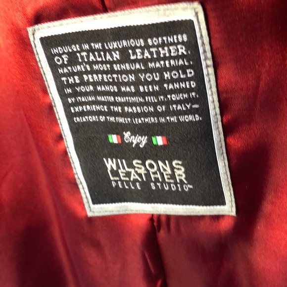 Wilsons Red Leather Jacket - Picture 5 of 7